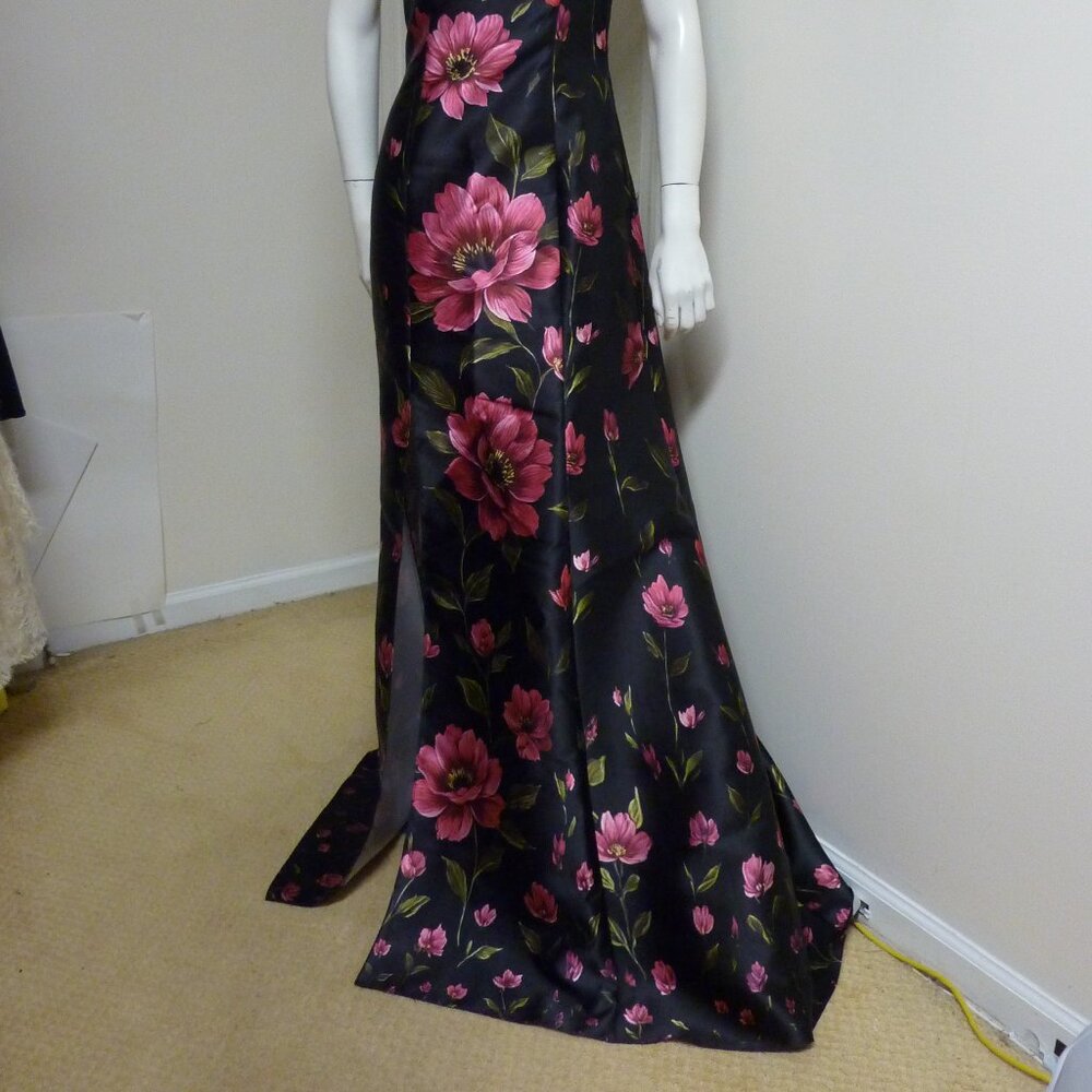 RENE BY RENE RUIZ Strapless Floral Gown With Slit - Picture 7 of 11